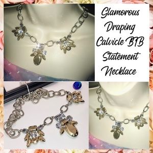 Glamorous Draping Calvicle BIB Statement Necklace